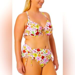 🌸 MACY’S California Waves Floral Bikini Set | Plus Size 16/18 | NWT 🌊